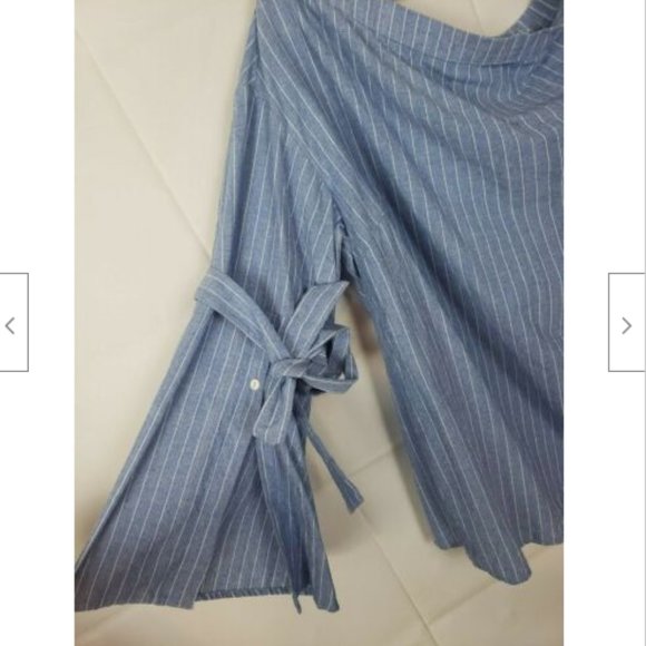 Womens Off The Shoulder Striped Size 20 Top - Picture 2 of 6
